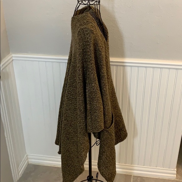💚 Two Tone Brown Woven Shawl Women’s OS - Picture 2 of 7